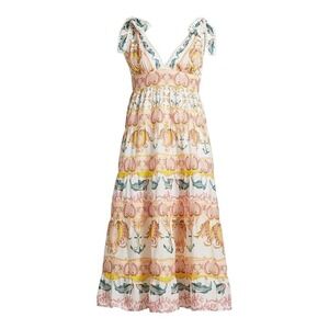 NWT Farm Rio Maritime Magic Printed Midi Dress Size Large Spring Resort Beach